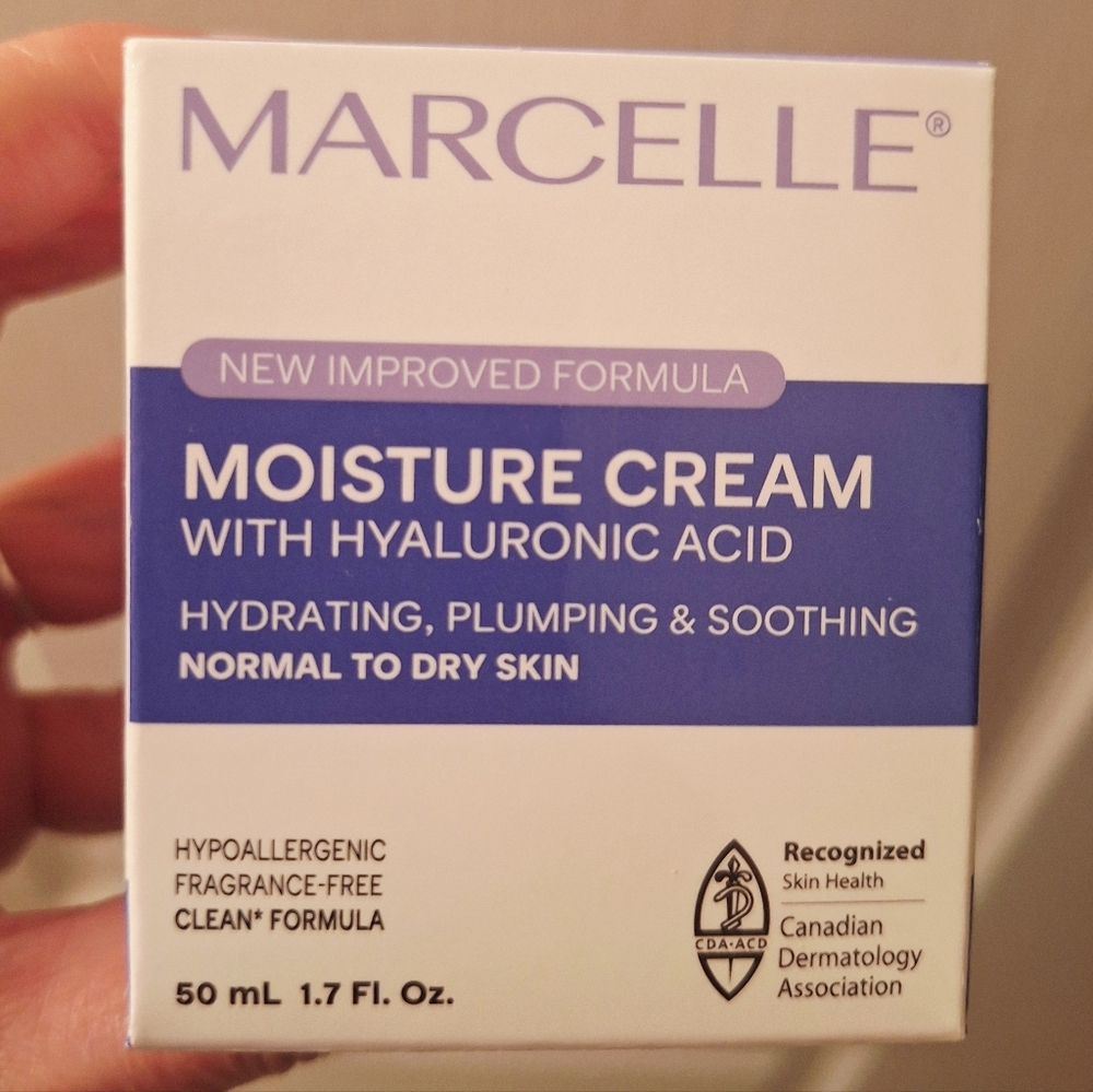 Marcelle Moisture Cream with Hyaluronic Acid, Vegan, Cruelty-Free, Clean Formula